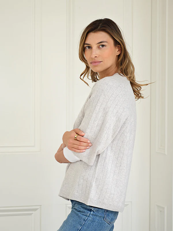 brooke boxy top  - grey - Image 2