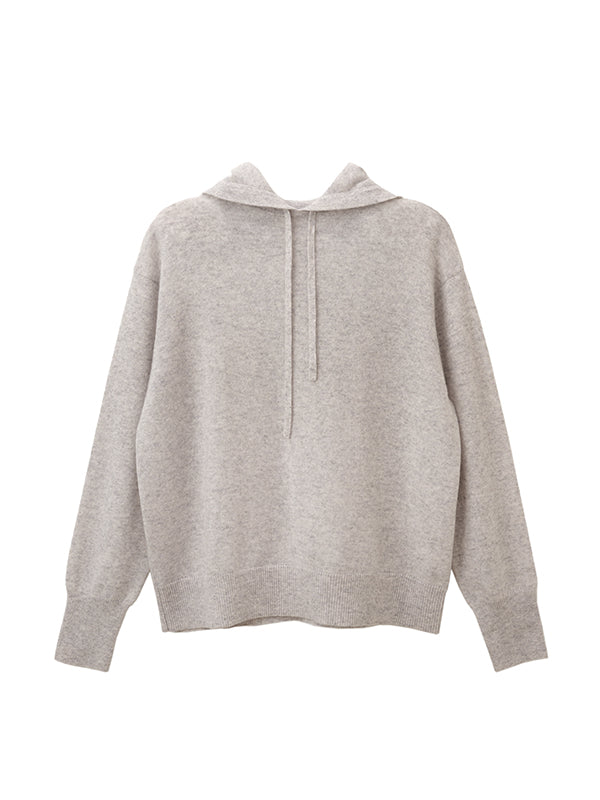 cashmere hoodie - grey - Image 6