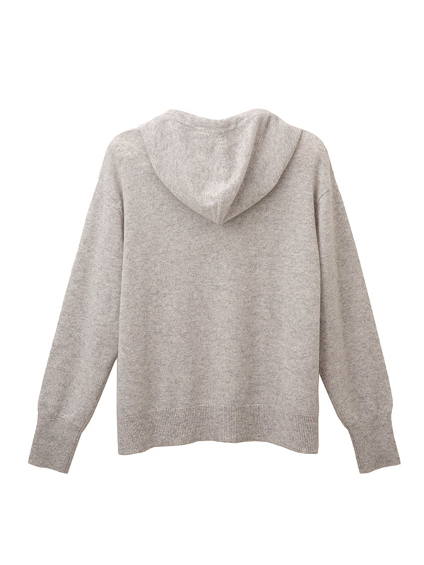 cashmere hoodie - grey - Image 7