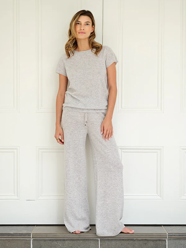 lillie cashmere tee - grey - Image 3