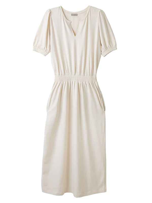 cuba midi dress with pockets - stone - Image 7