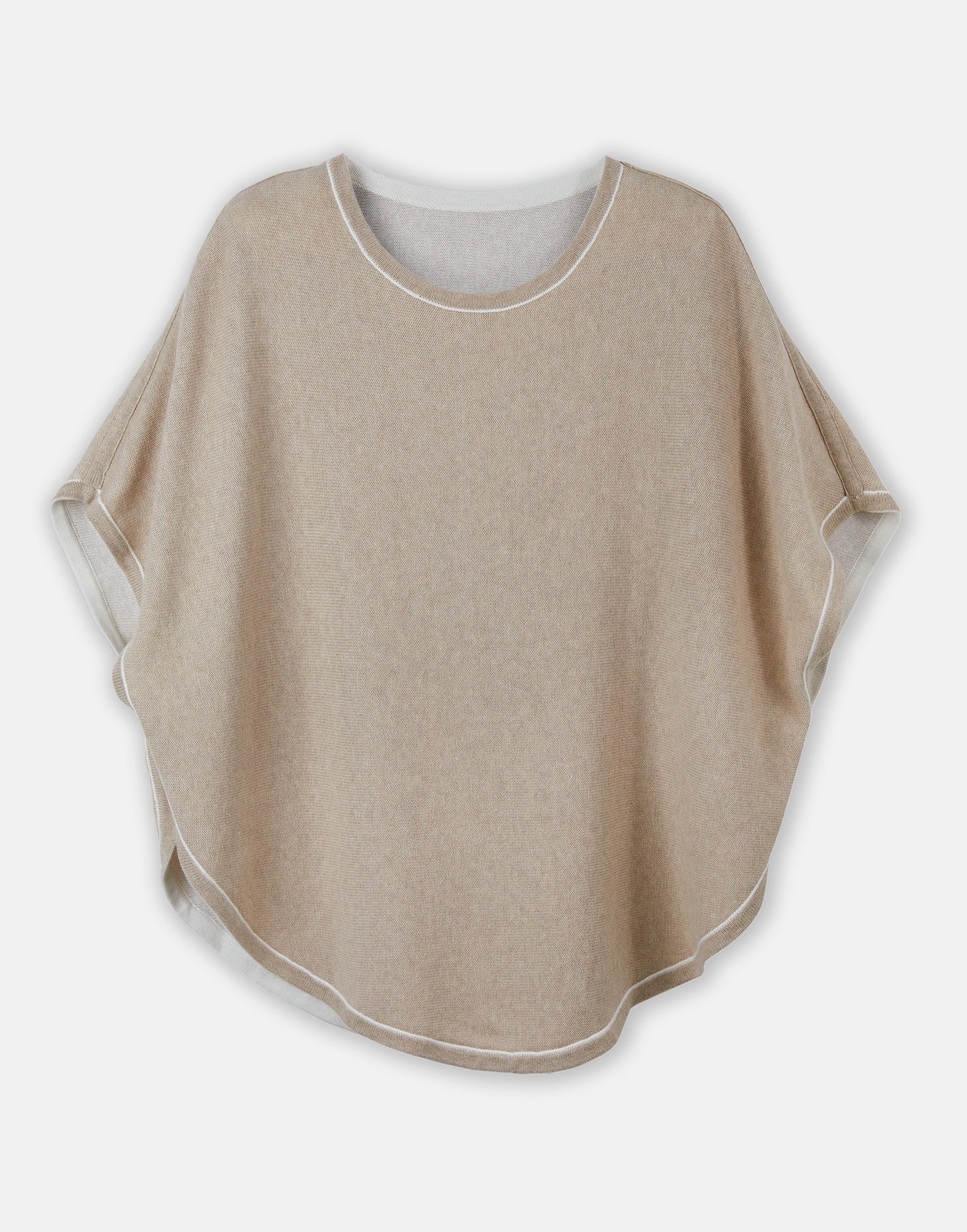 flora reversible poncho - cream - Image 5