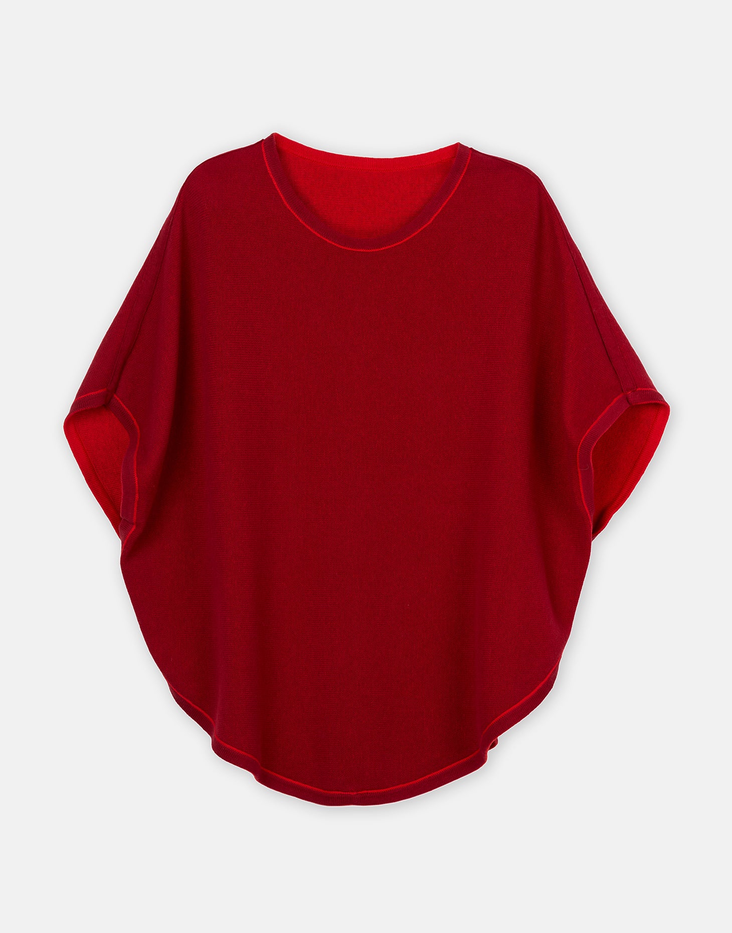 flora reversible poncho - red - Image 5