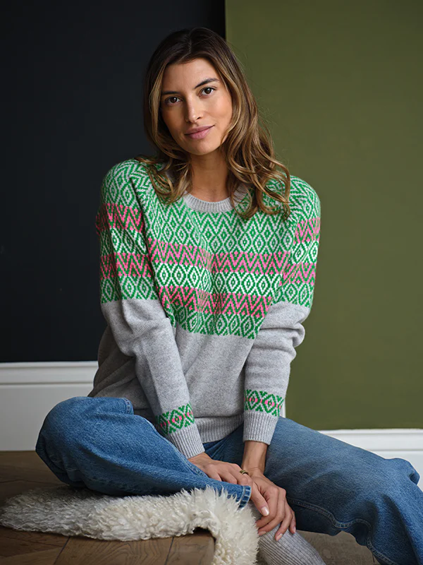 Isla fairisle cashmere jumper - Image 2