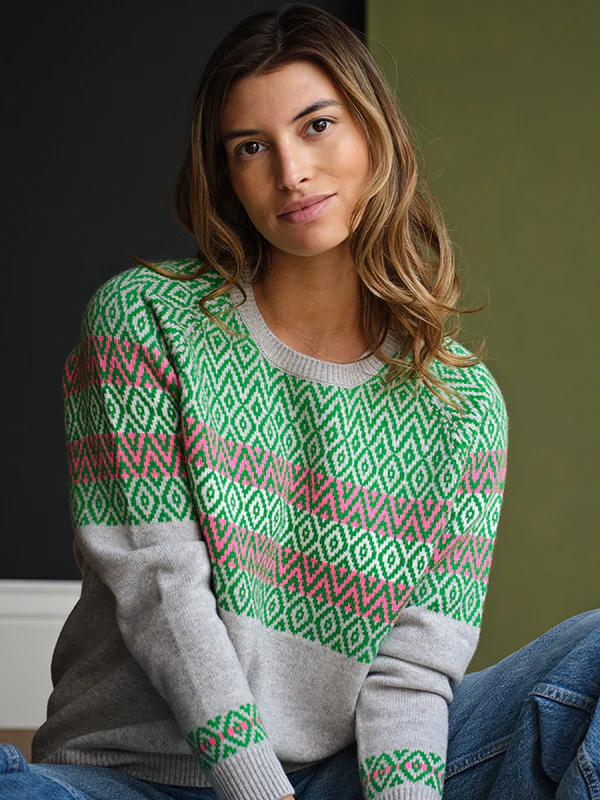 Isla fairisle cashmere jumper - Image 5