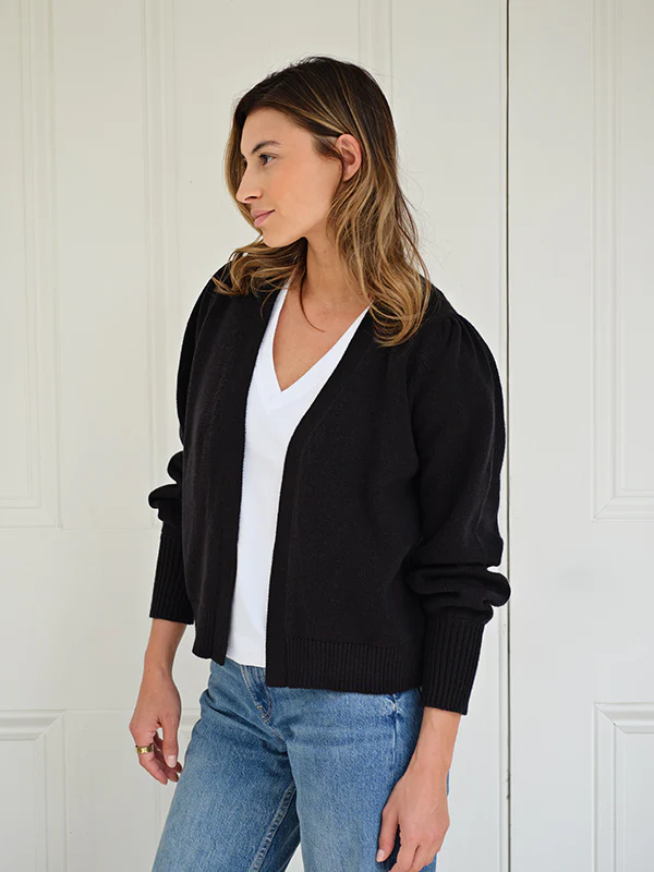 kaia boxy cardigan - black - Image 3