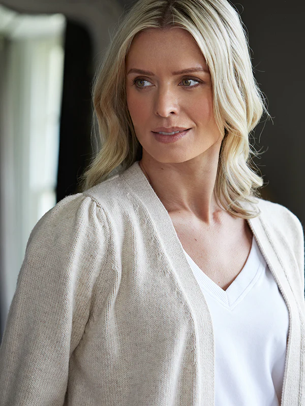 kaia boxy cardigan - oatmeal - Image 4