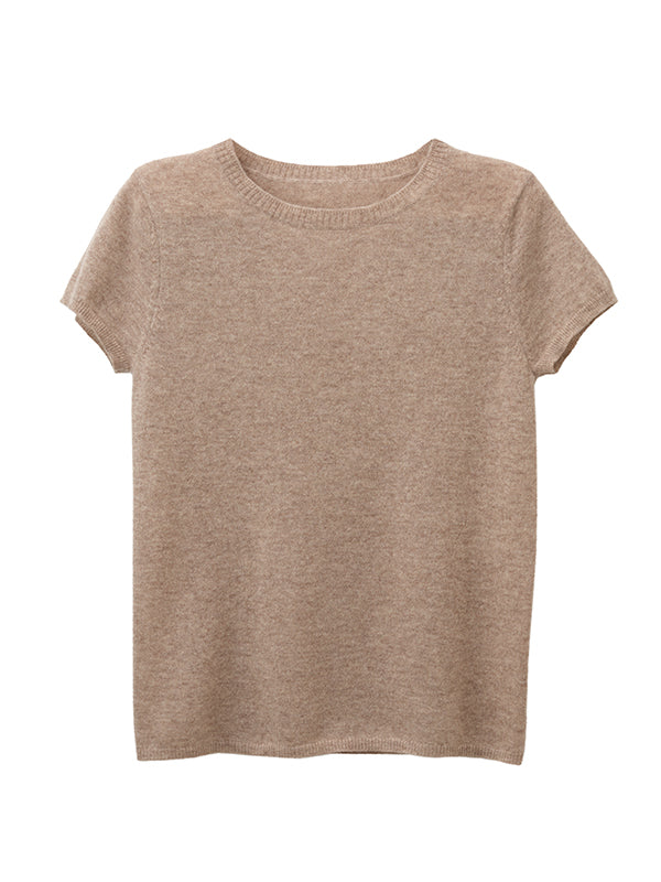 lillie cashmere tee - fawn - Image 5