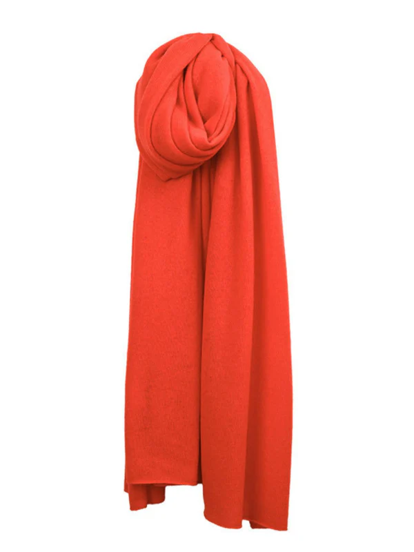 lola cashmere travel wrap - autumn orange - Image 6