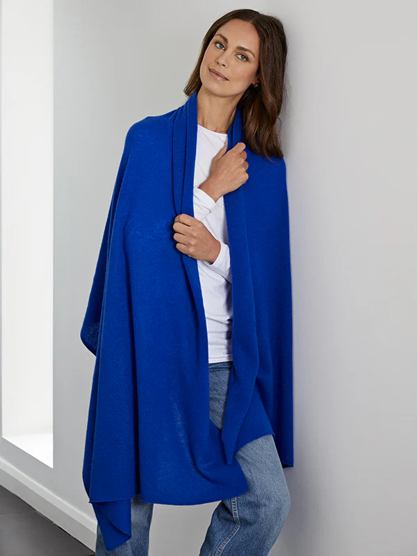 lola cashmere travel wrap - cobalt - Image 2