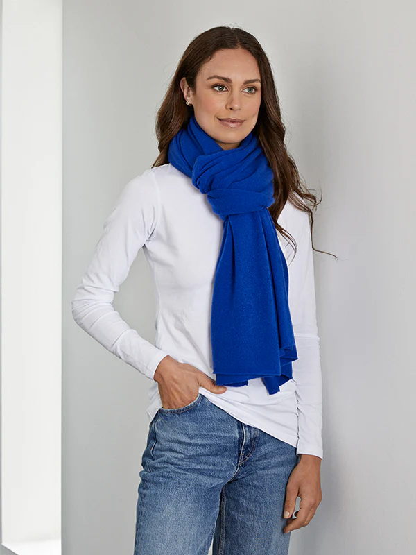 lola cashmere travel wrap - cobalt - Image 3