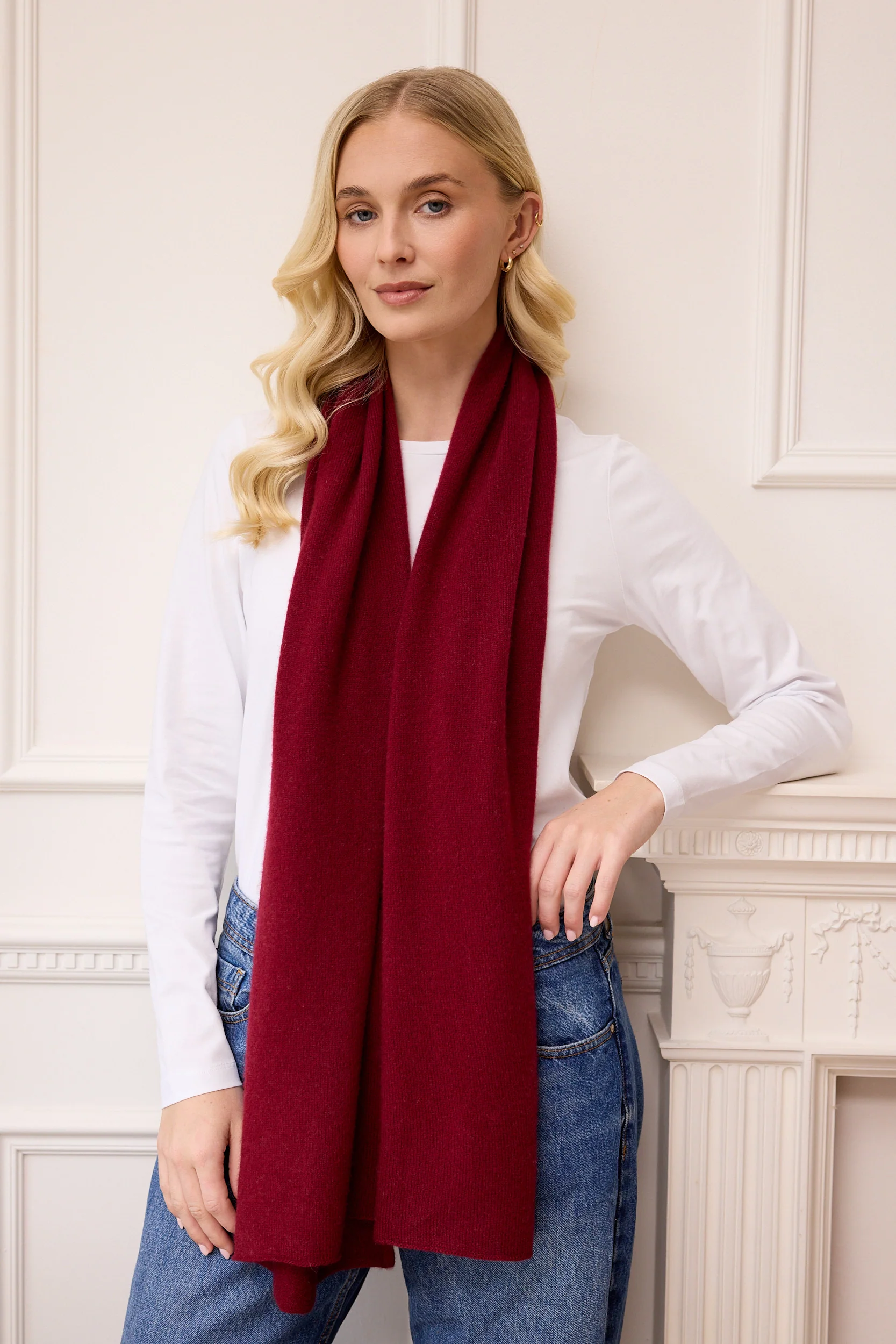 lucy 4-way cashmere poncho - aubergine - Image 3