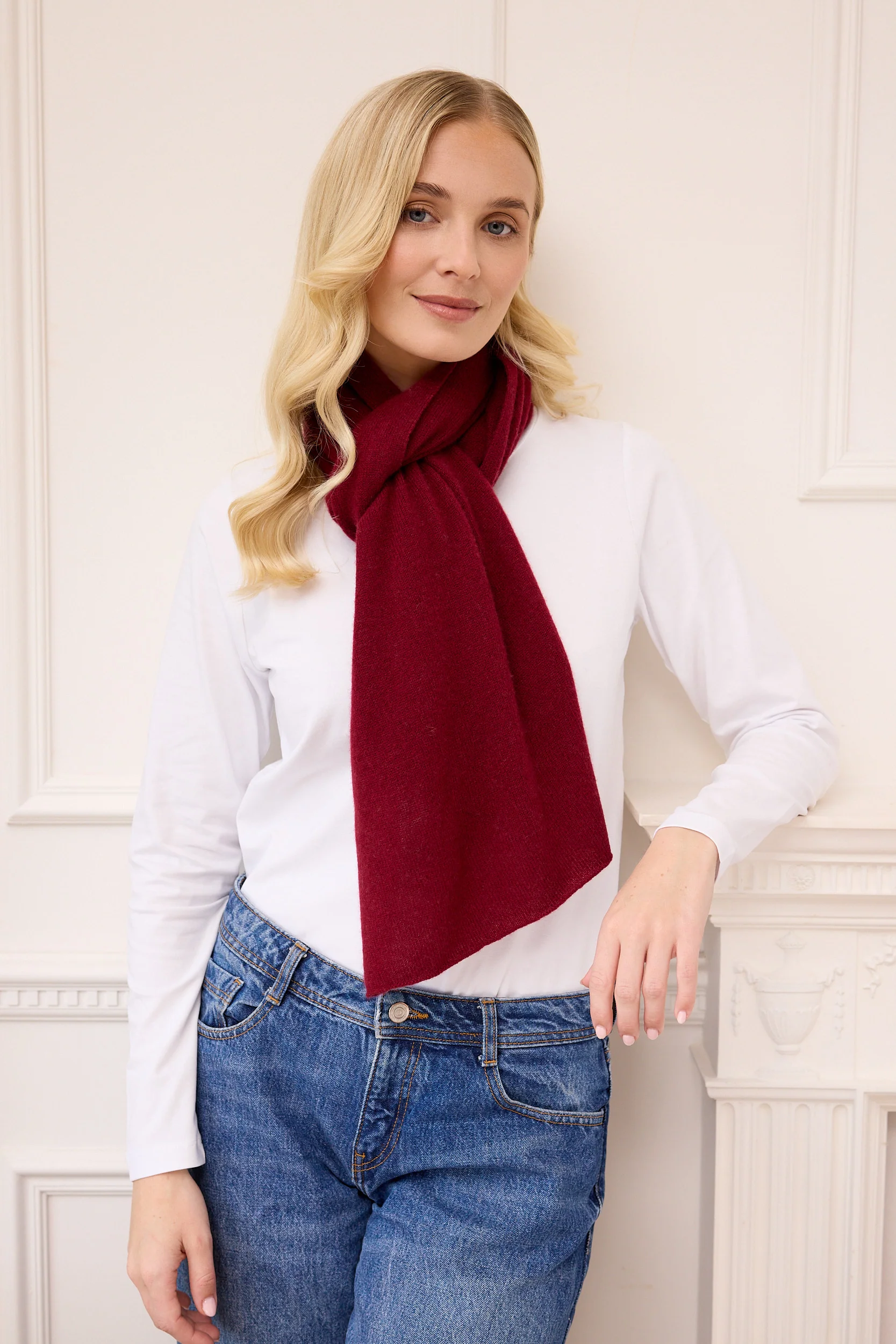 lucy 4-way cashmere poncho - aubergine - Image 4