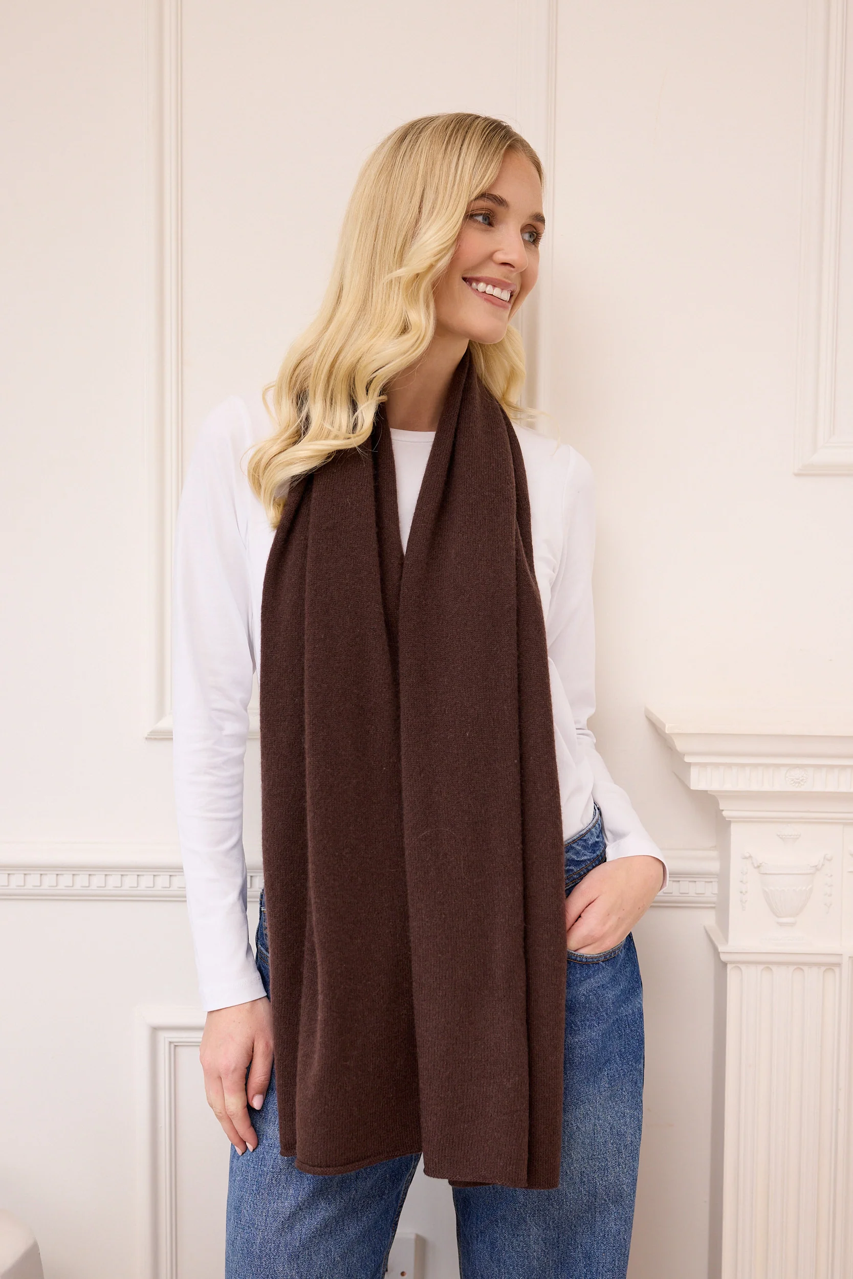 lucy 4-way cashmere poncho - brown - Image 4