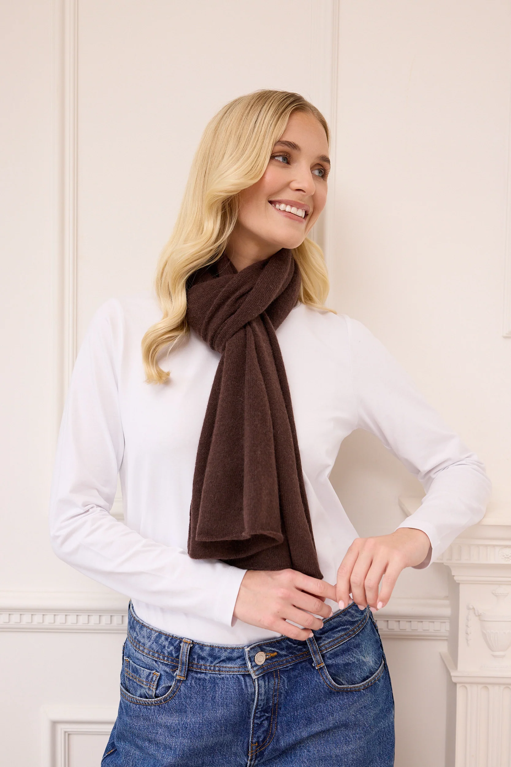 lucy 4-way cashmere poncho - brown - Image 5