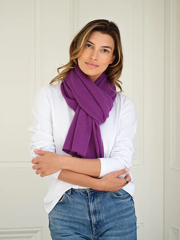 lucy 4-way cashmere poncho - purple - Image 7