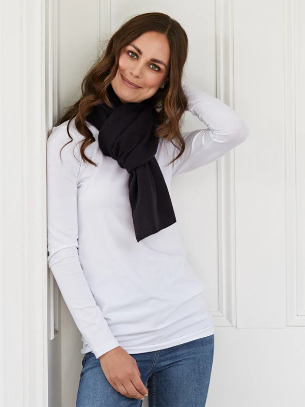 lucy 4-way cashmere poncho - black - Image 4
