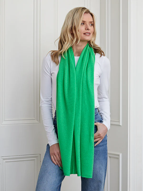 lucy 4-way cashmere poncho - apple green - Image 3