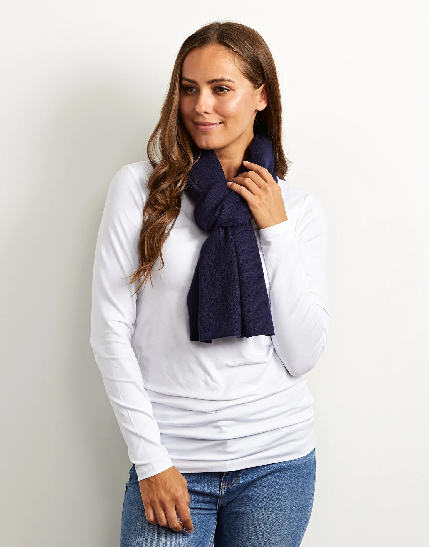 lucy 4-way cashmere poncho - navy - Image 7