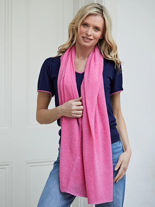 lucy 4-way cashmere poncho (ONE LEFT) - pink - Image 2