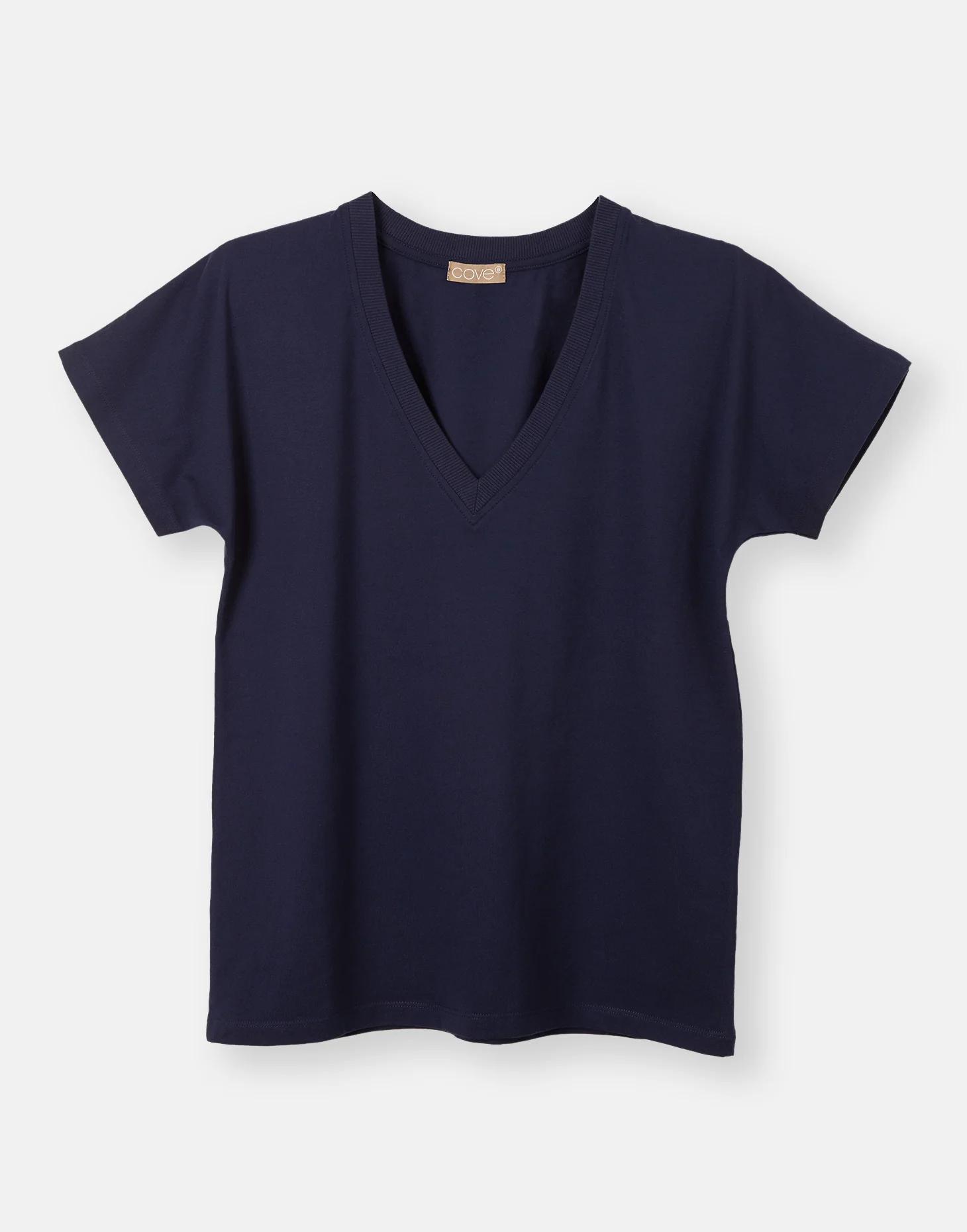 v neck short sleeve tee - navy - Image 4