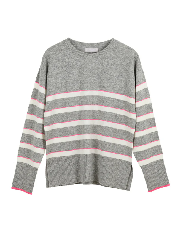nina breton stripe jumper - grey - Image 4