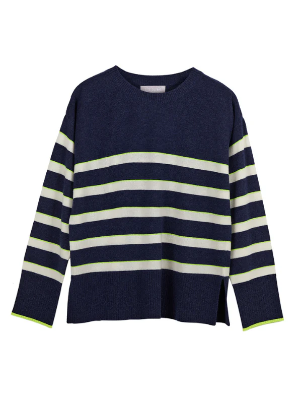 nina breton stripe jumper - navy - Image 4