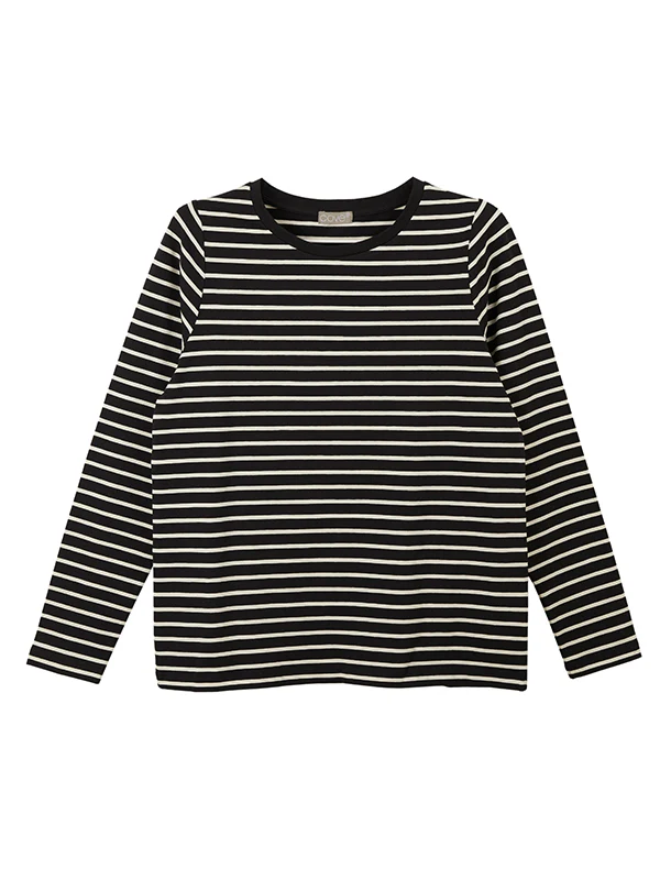 relaxed fit tee - black & stone stripe - Image 3