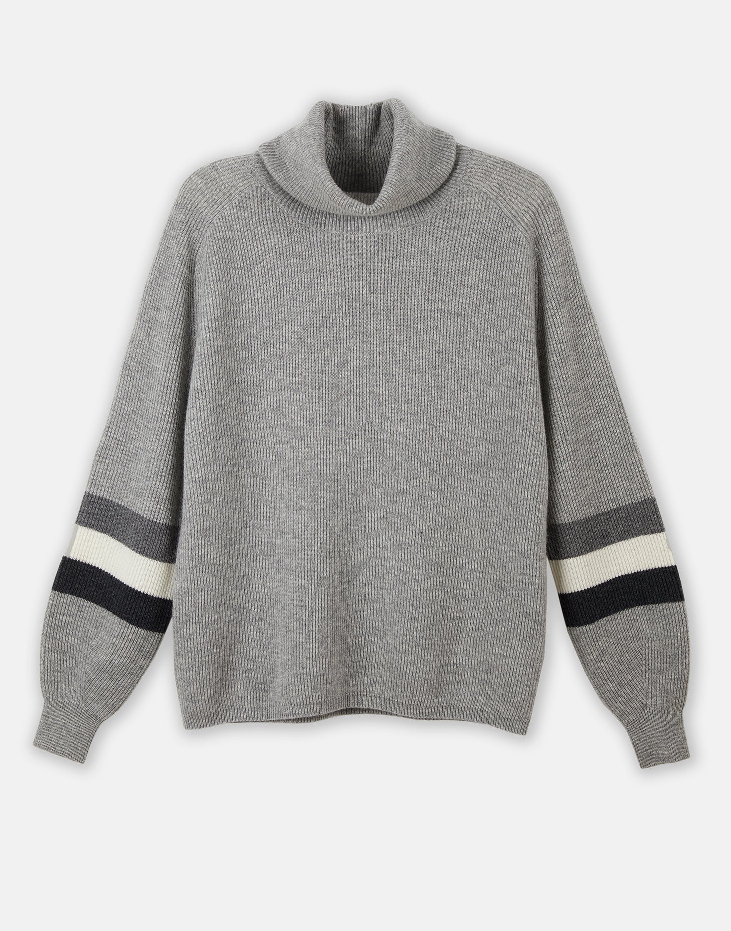 rosa roll neck jumper - grey - Image 5